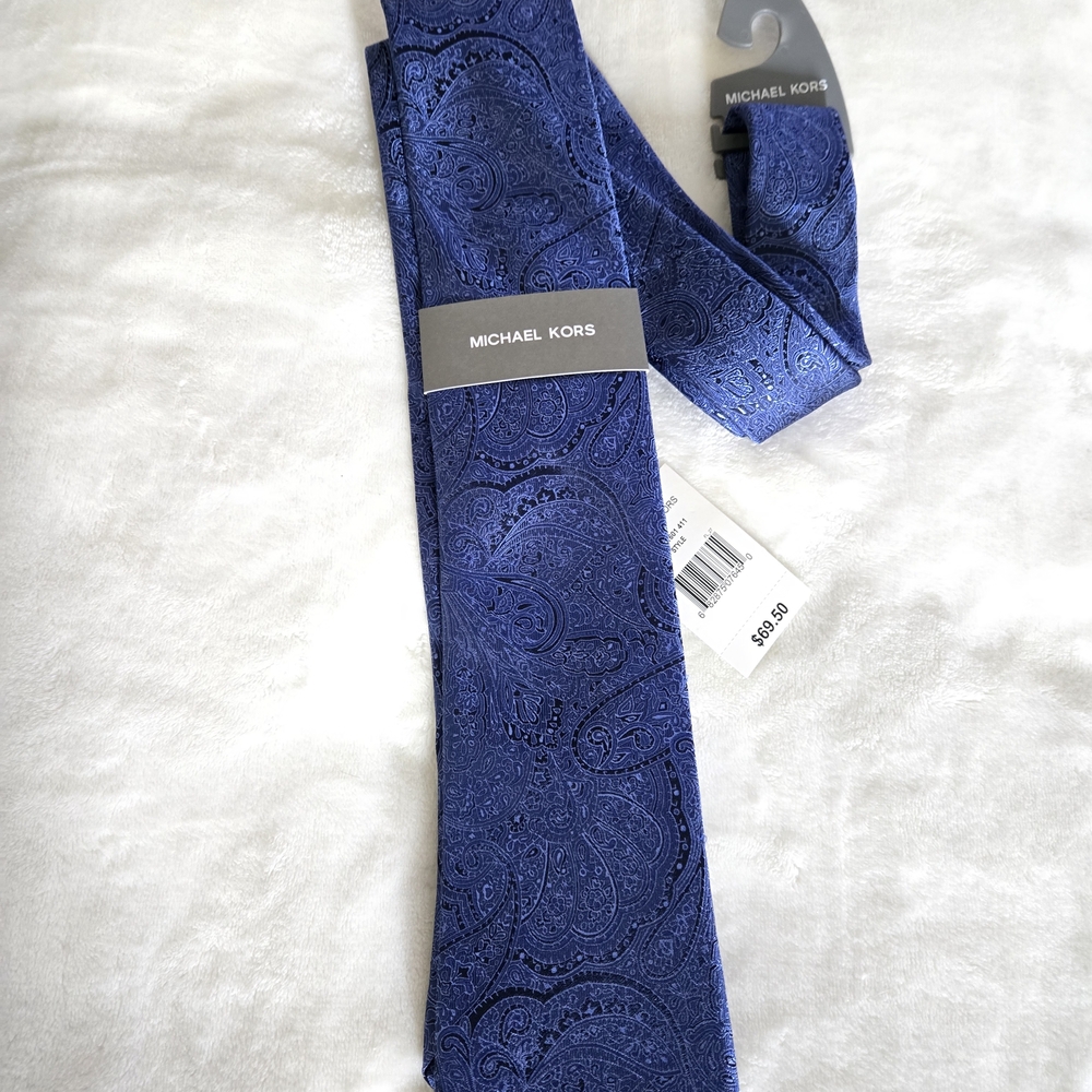 Michael Kors Royal Blue Paisley Tie
